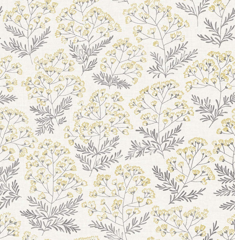 NuWallpaper NUS3546 Wethersfield Peel & Stick Wallpaper, Yellow - Image 1